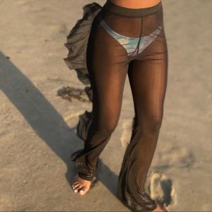 Sheer Black Cover-up Pants